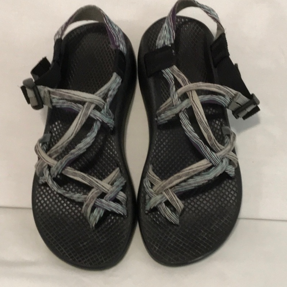 Chaco Teal and Purple Sport Sandals with Adjustable Straps Women’s 9